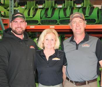 Chandler, Brandy & Steve Knight, team member at SERVPRO of Spokane County