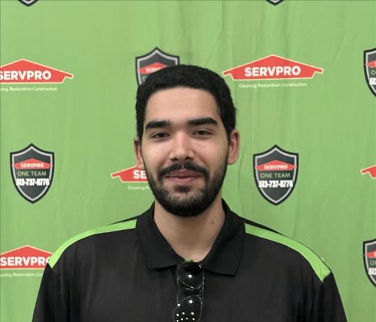 Jordan Ybarra, team member at SERVPRO of East Central Cincinnati