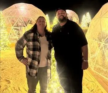 Meghan Hollis and Andrew Edwards, team member at SERVPRO of Point Loma