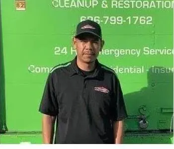 Pablo Salazar, team member at SERVPRO of Monrovia, Duarte, Bradbury