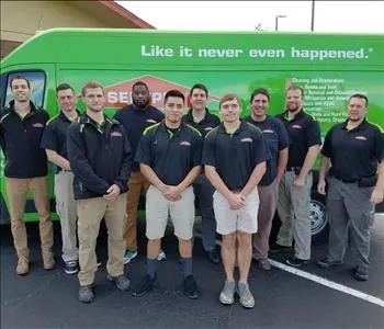 Our Water Damage Team in 2017, team member at SERVPRO of Tri-County