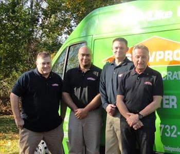 Paul Koft, Clifton Vercosa, Michael Wright & Meyer Lefferts, team member at SERVPRO of East Windsor