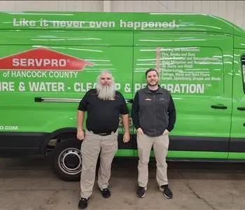 Rick and Josh Franks, team member at SERVPRO of Hancock County